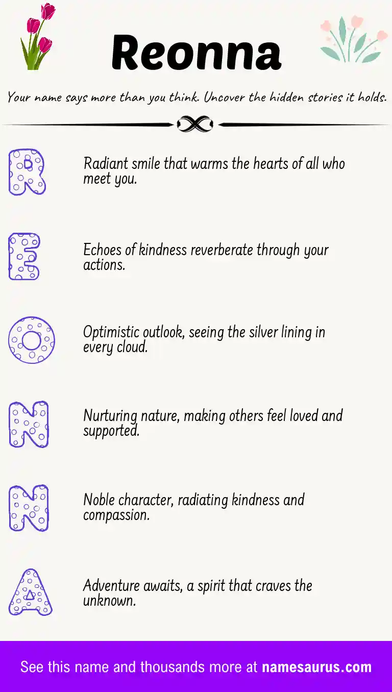 Acrostic poem about Reonna.