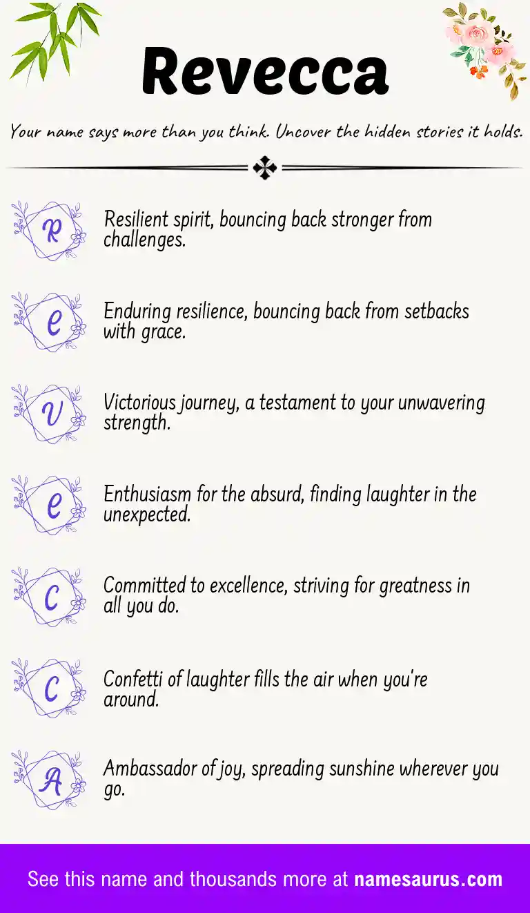 Acrostic poem about Revecca.