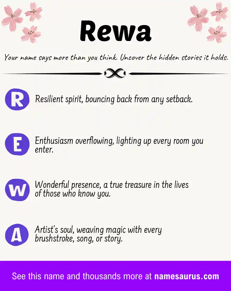 Acrostic poem about Rewa.