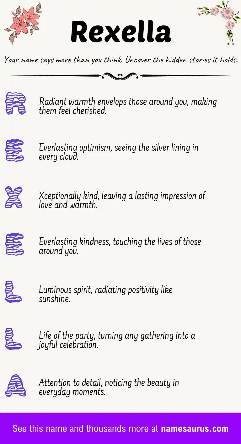 Acrostic poem about Rexella.