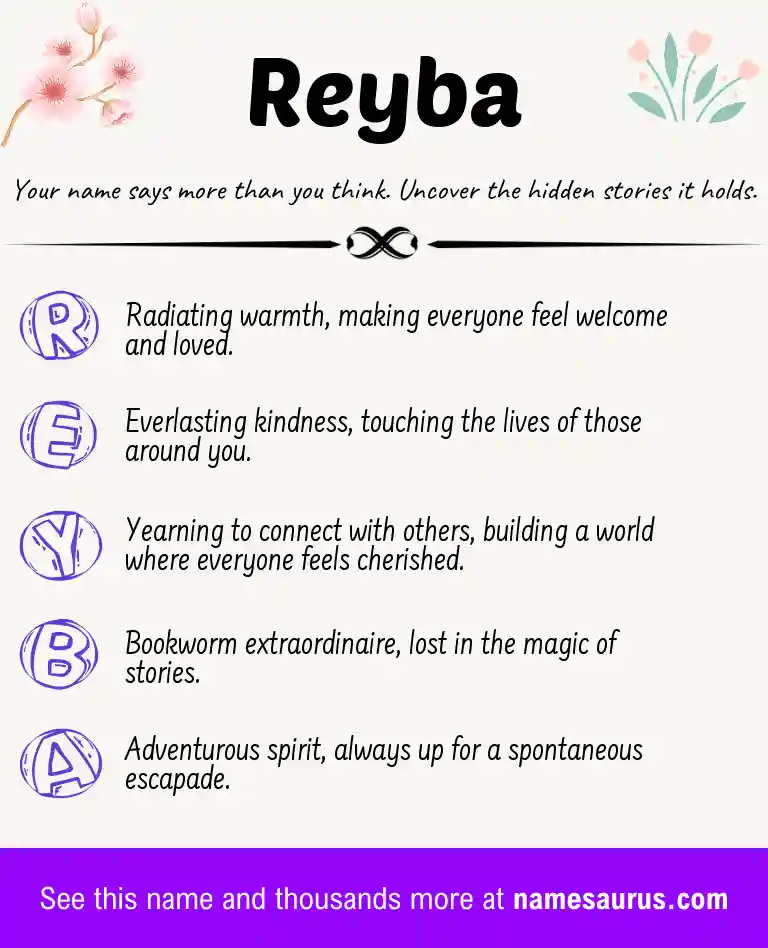 Acrostic poem about Reyba.