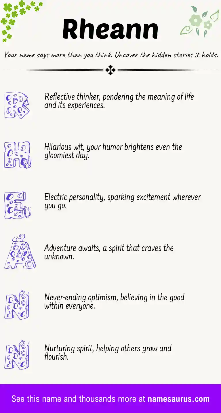 Acrostic poem about Rheann.