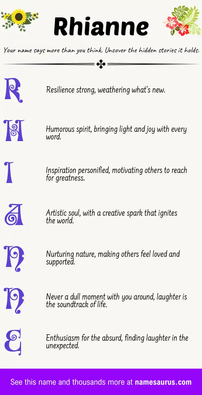 Acrostic poem about Rhianne.