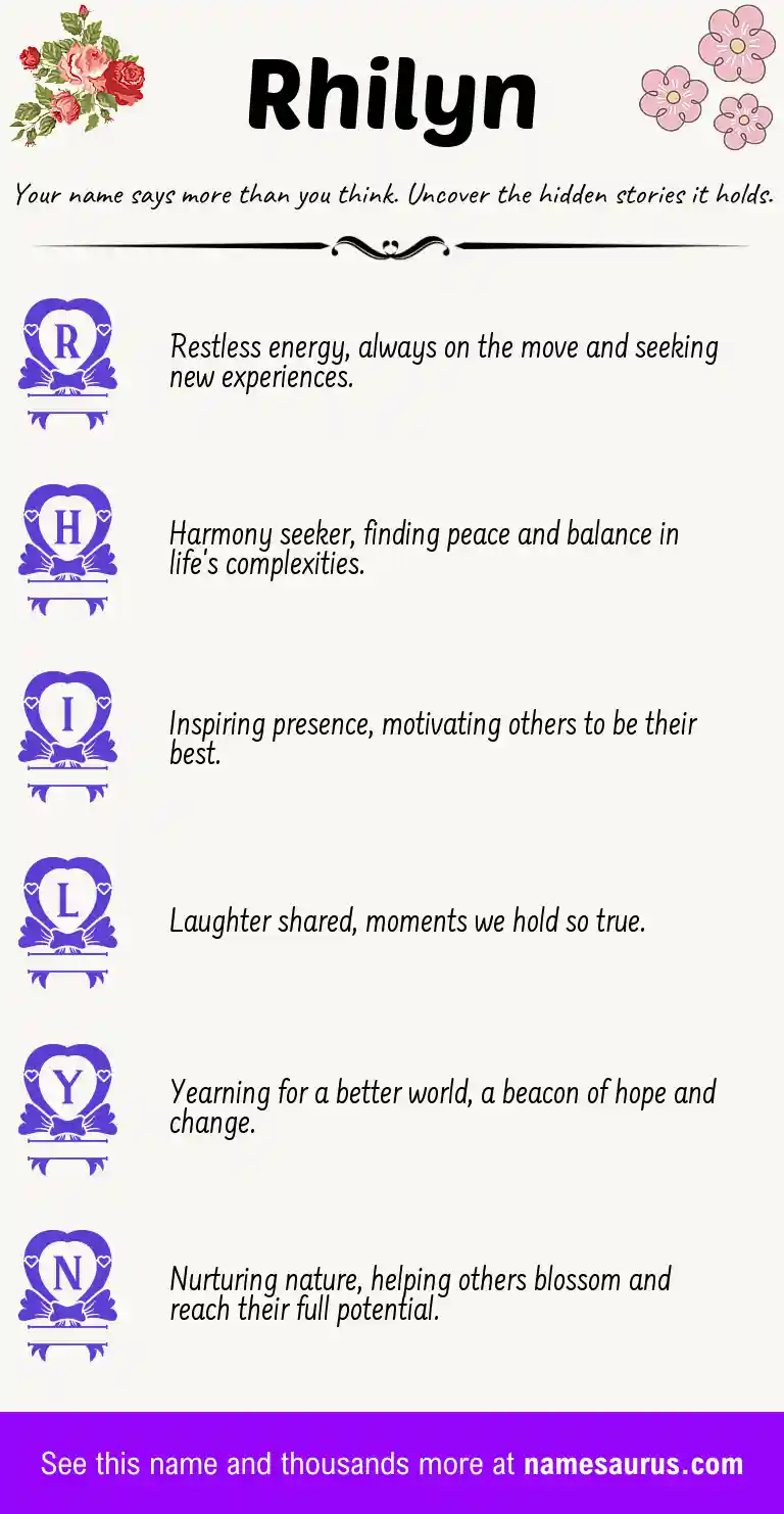 Acrostic poem about Rhilyn.