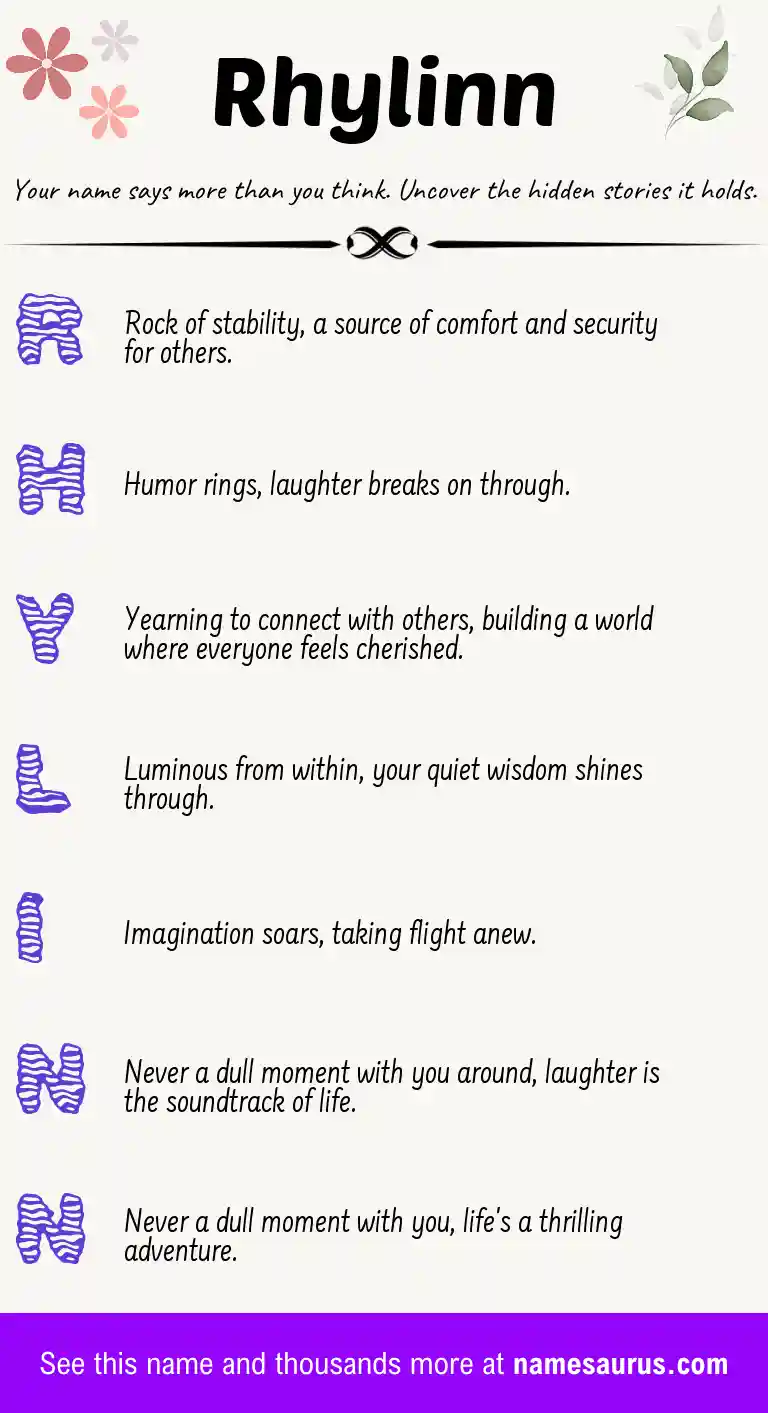 Acrostic poem about Rhylinn.