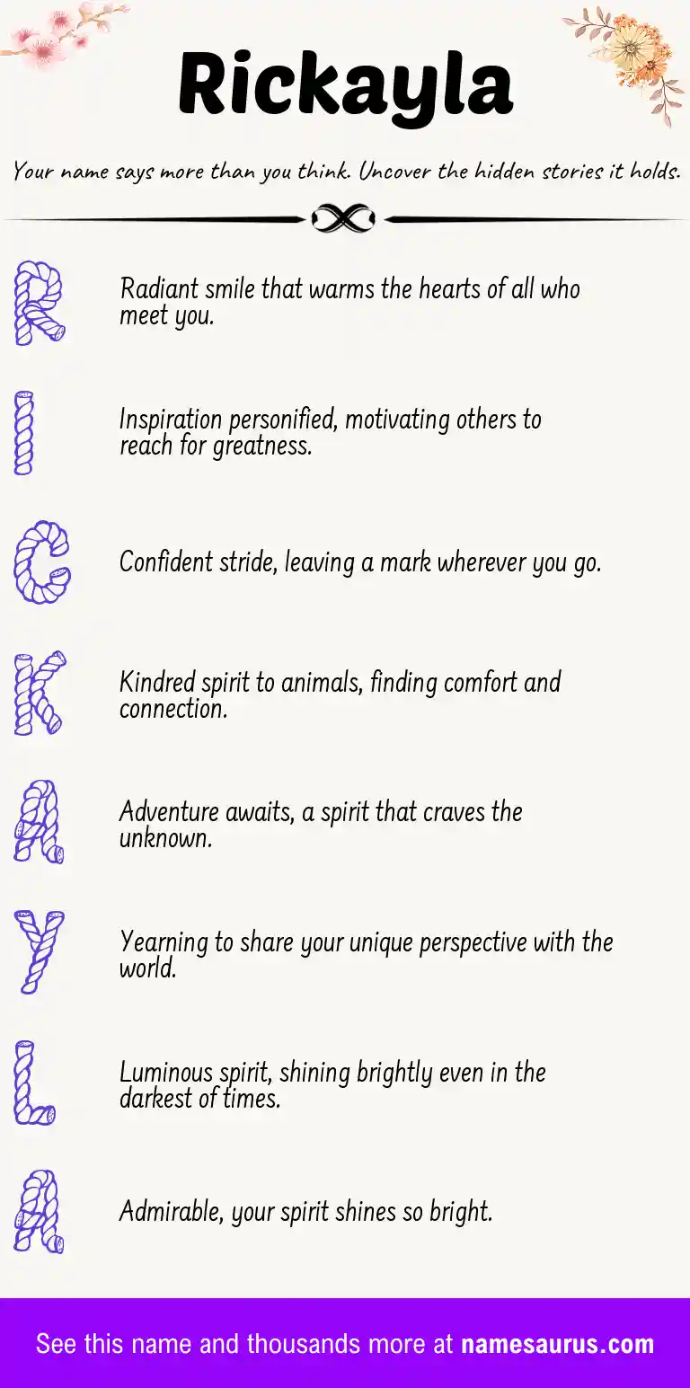 Acrostic poem about Rickayla.