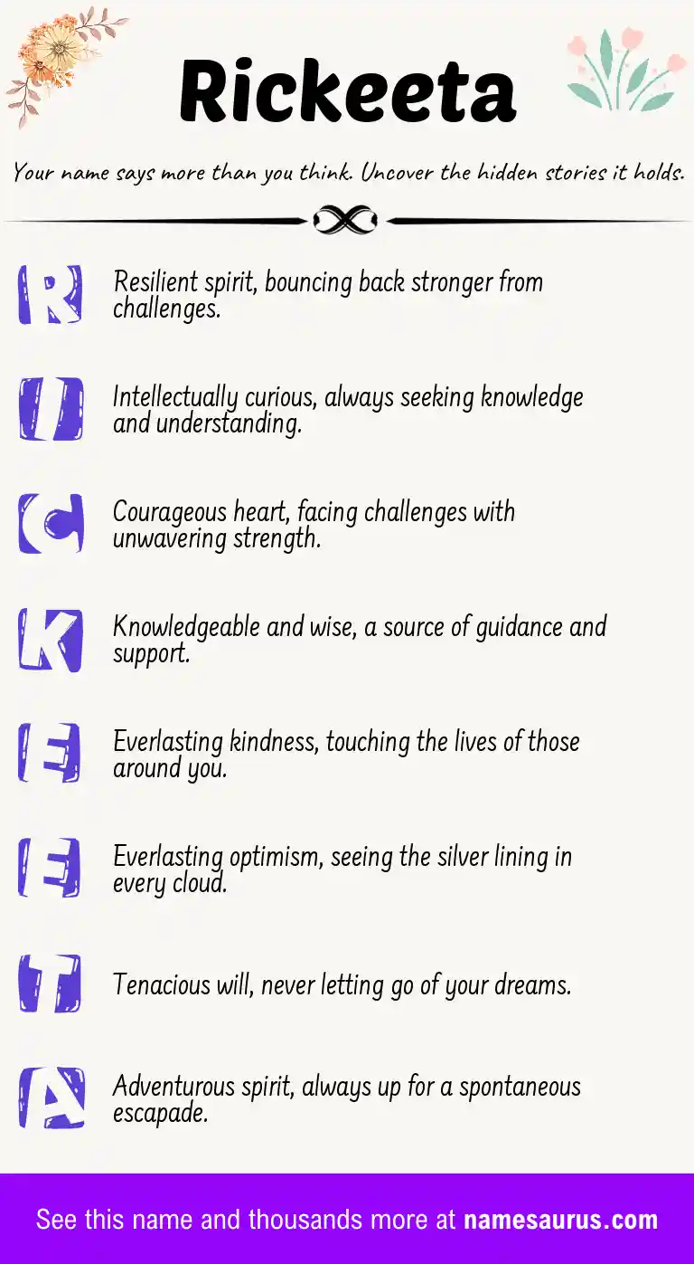 Acrostic poem about Rickeeta.