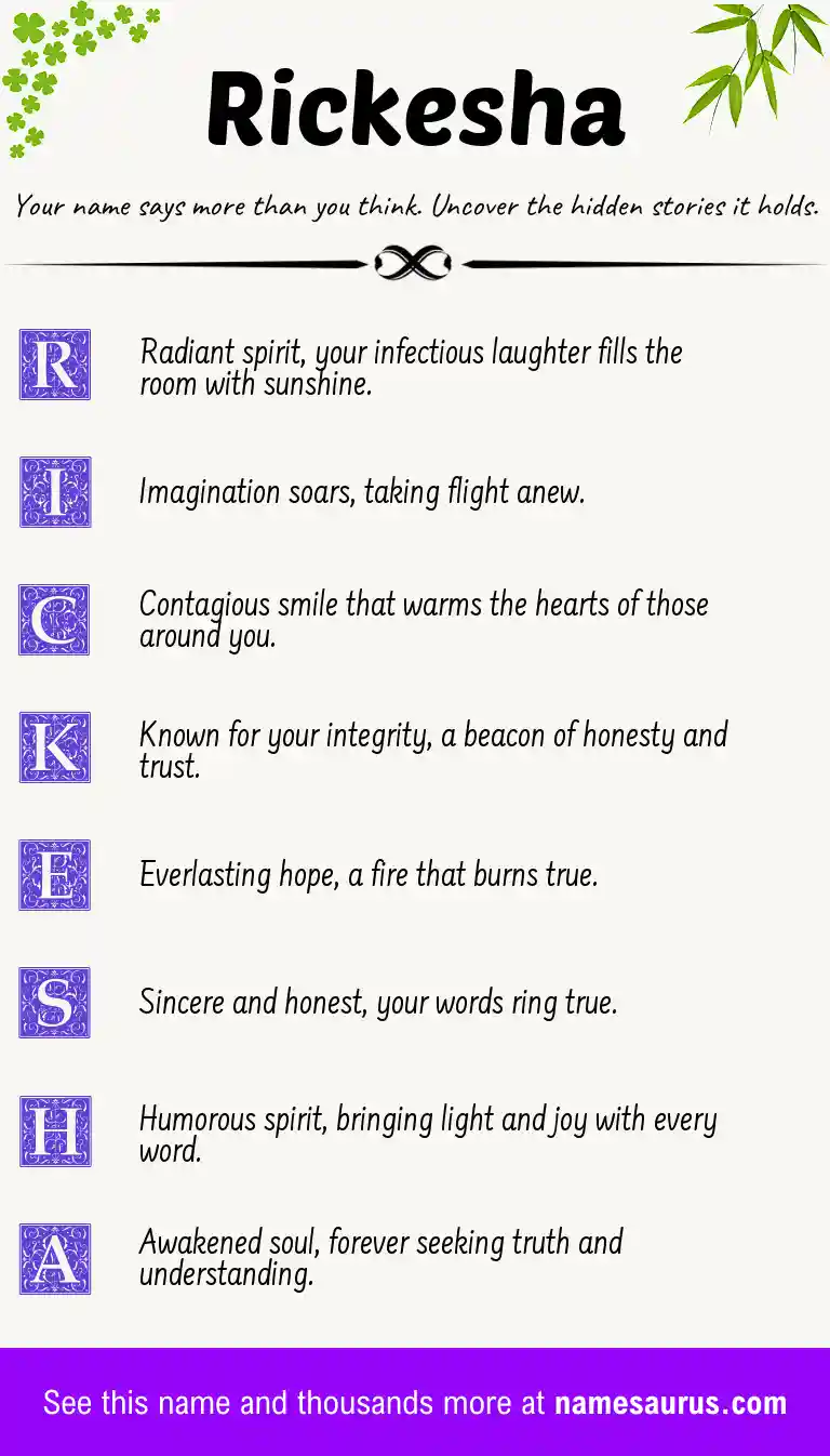 Acrostic poem about Rickesha.