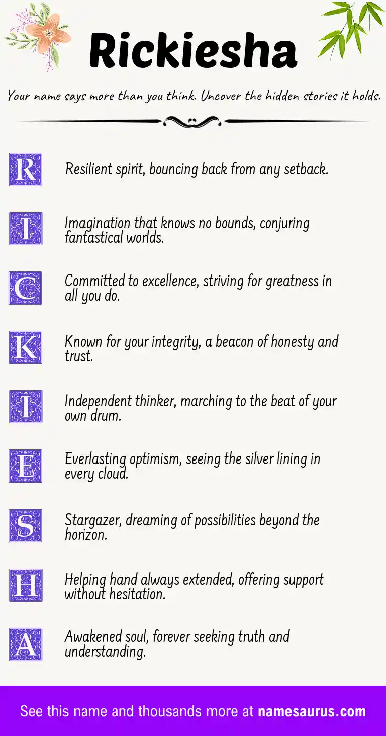 Acrostic poem about Rickiesha.