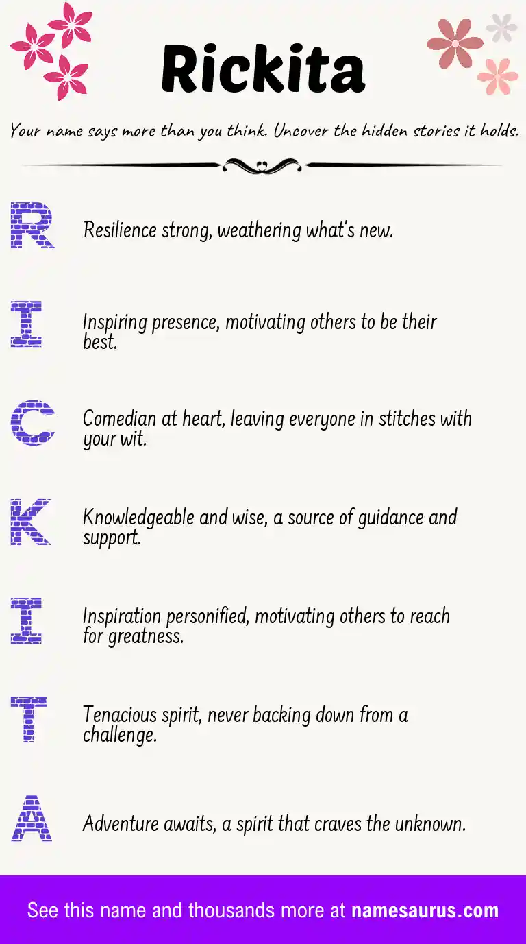 Acrostic poem about Rickita.