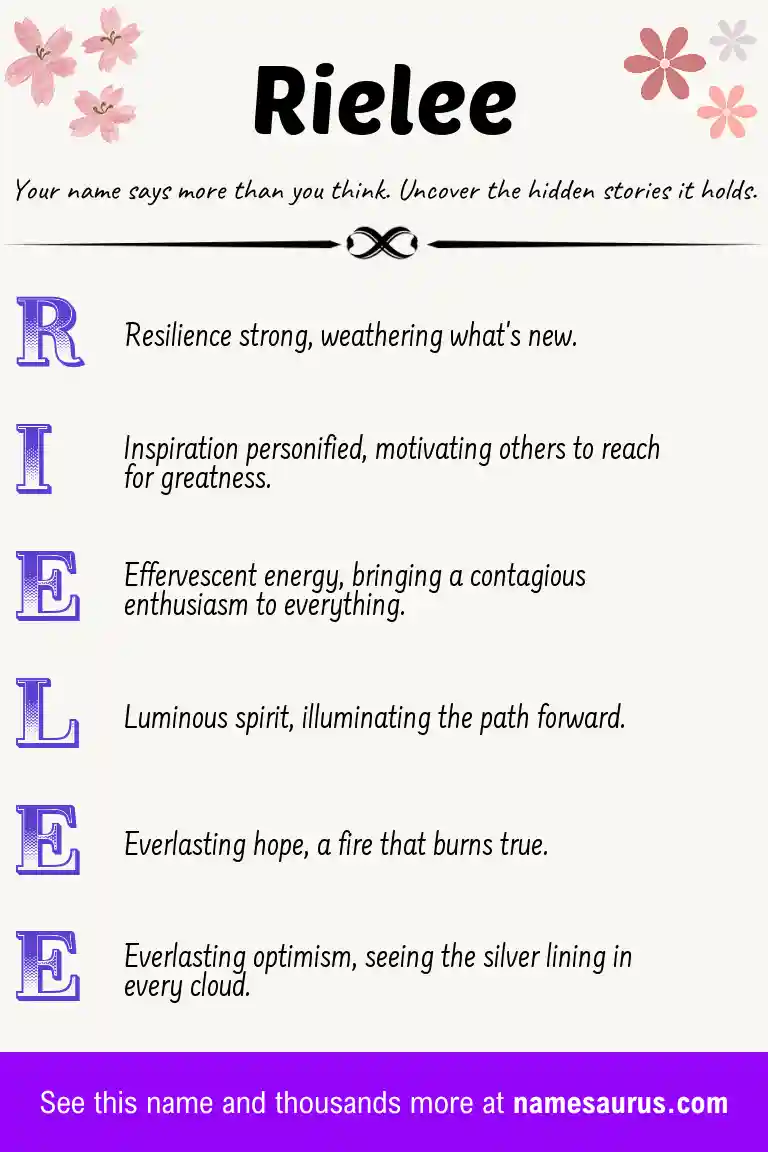 Acrostic poem about Rielee.