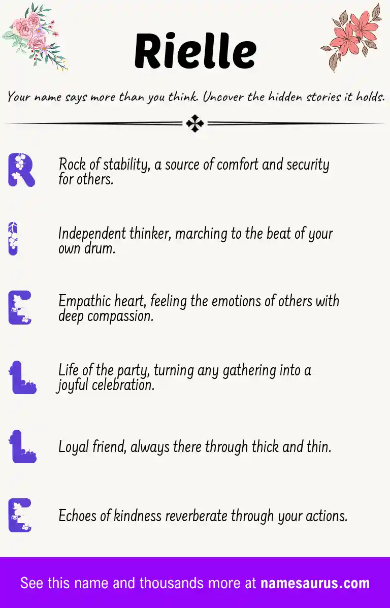 Acrostic poem about Rielle.