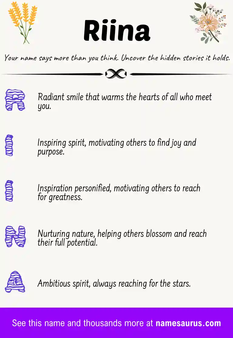 Acrostic poem about Riina.
