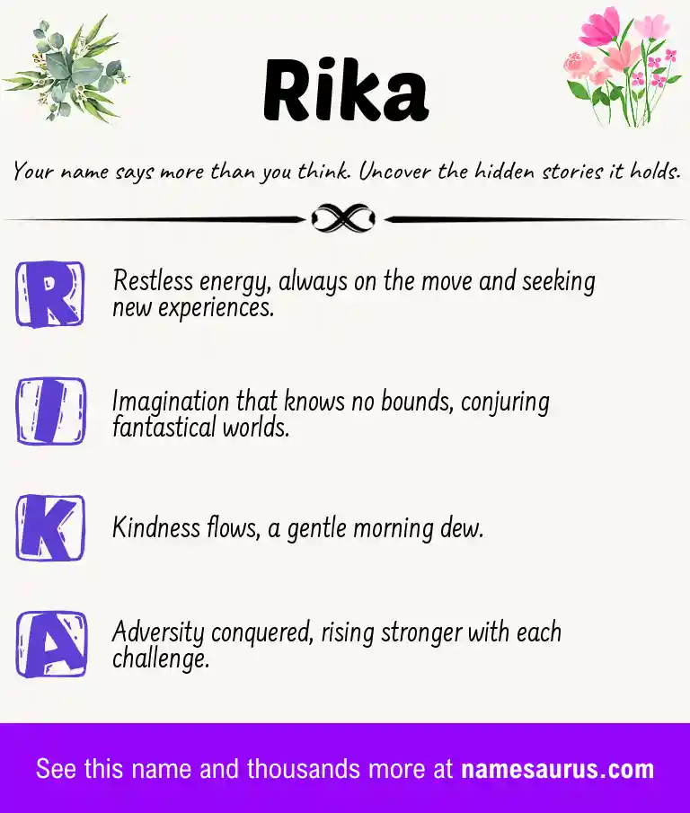 Acrostic poem about Rika.