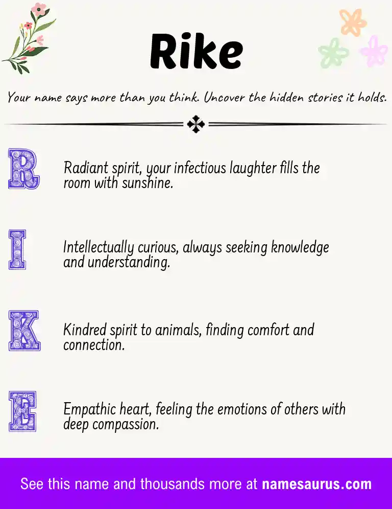 Acrostic poem about Rike.