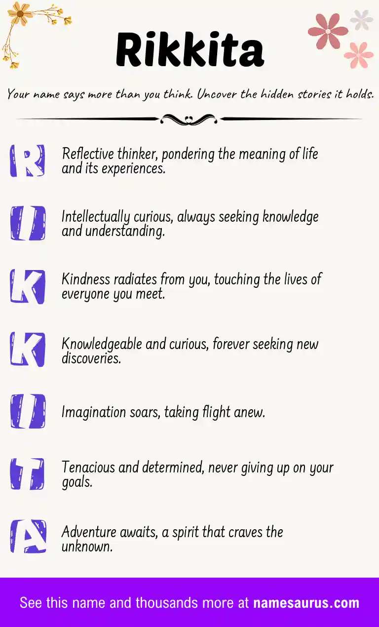 Acrostic poem about Rikkita.