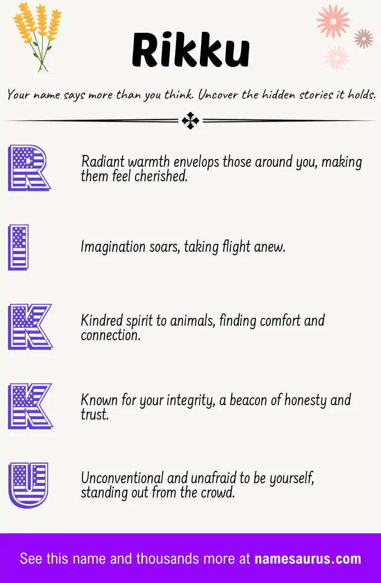 Acrostic poem about Rikku.