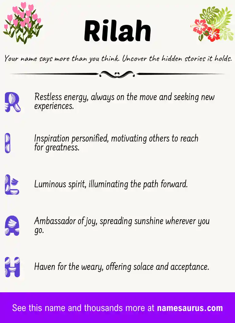Acrostic poem about Rilah.