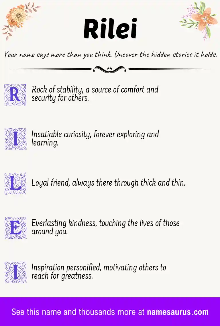 Acrostic poem about Rilei.