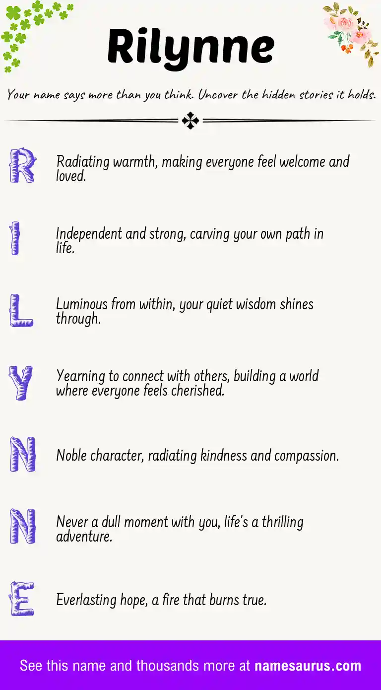 Acrostic poem about Rilynne.