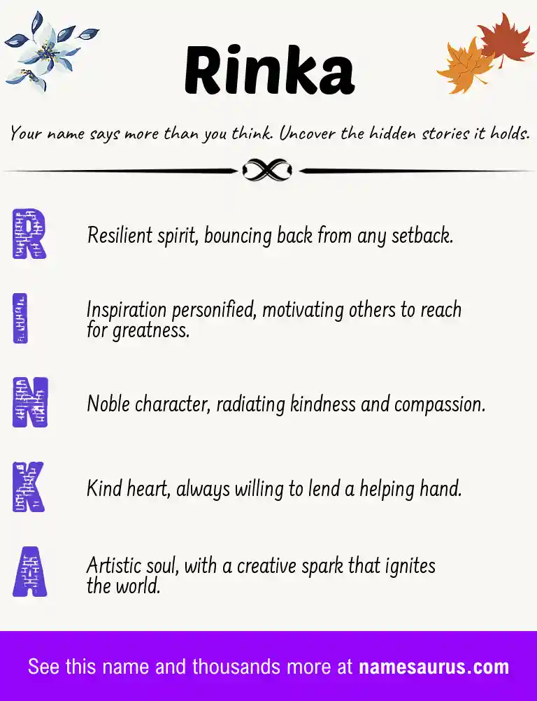Acrostic poem about Rinka.