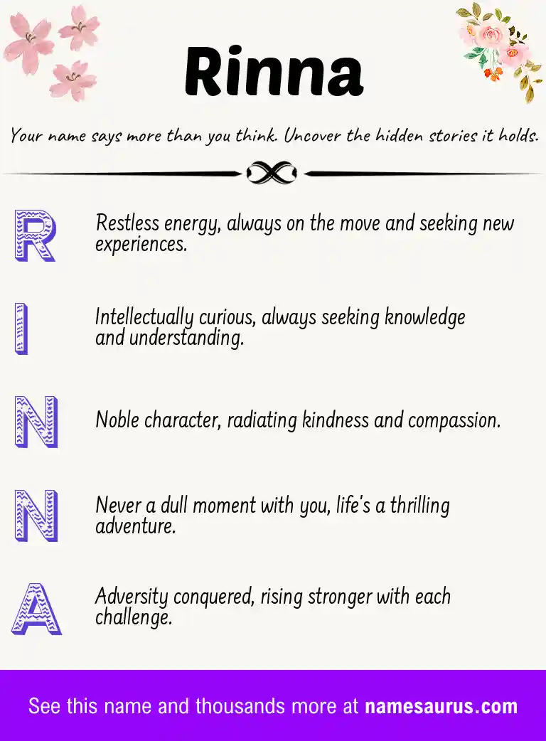 Acrostic poem about Rinna.
