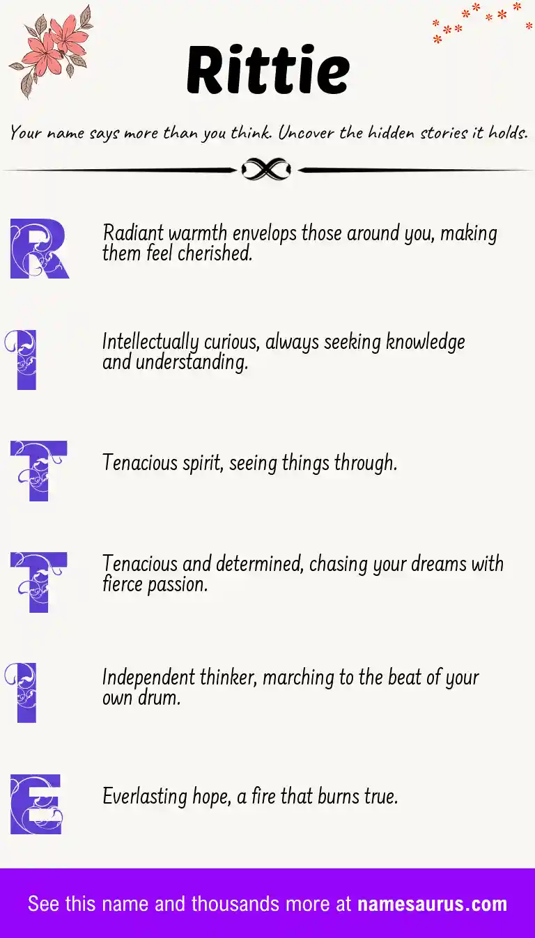 Acrostic poem about Rittie.