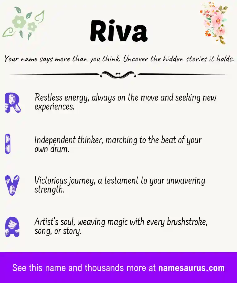 Acrostic poem about Riva.