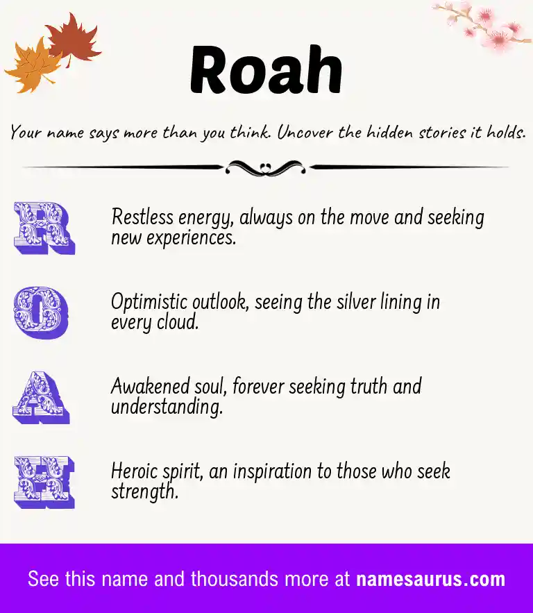 Acrostic poem about Roah.