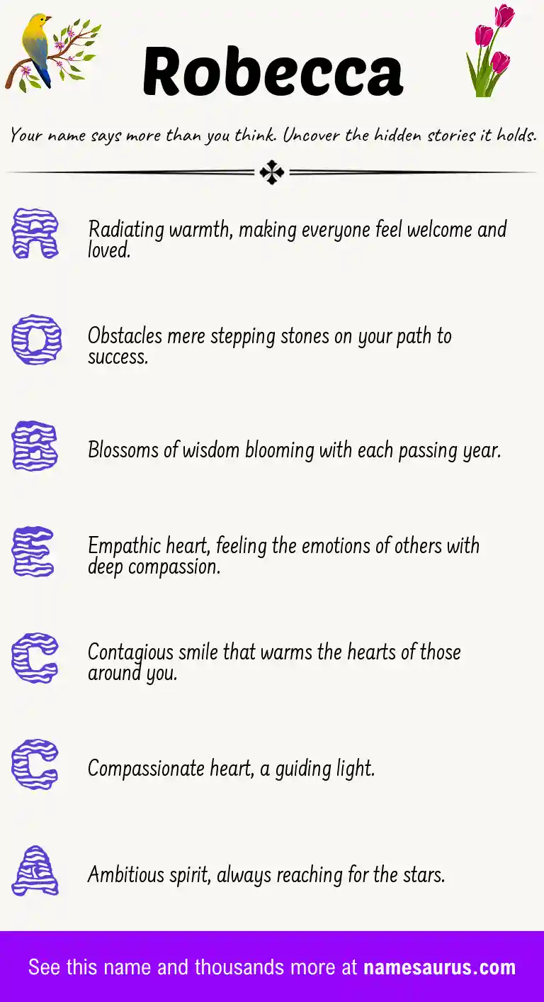 Acrostic poem about Robecca.