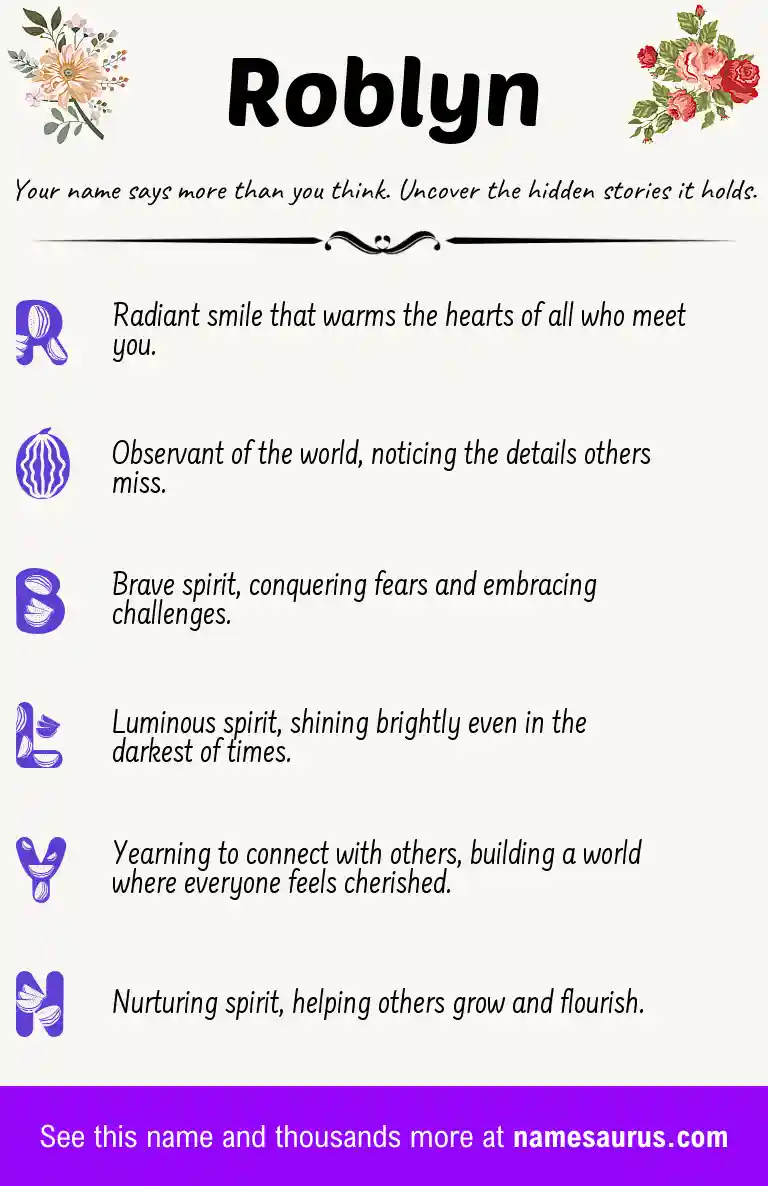 Acrostic poem about Roblyn.