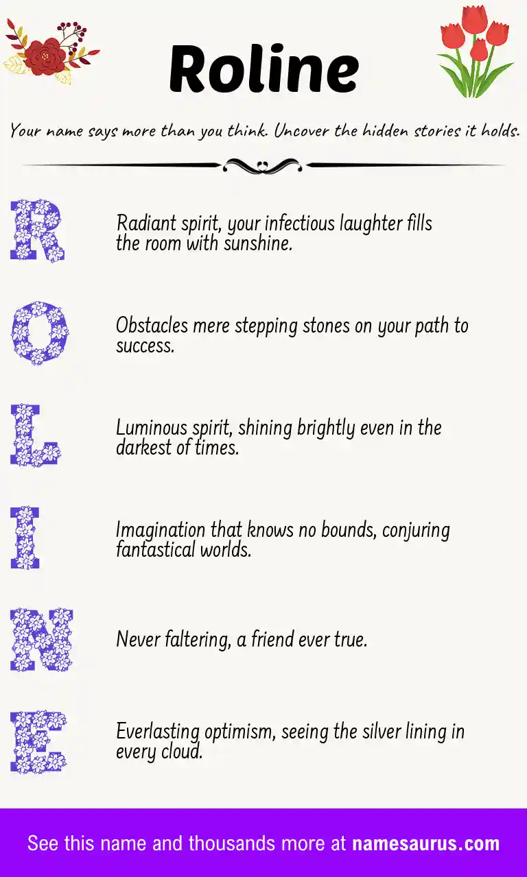Acrostic poem about Roline.