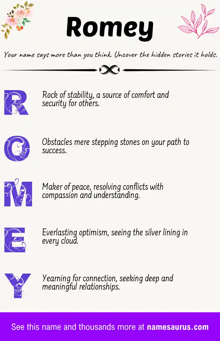 Acrostic poem about Romey.