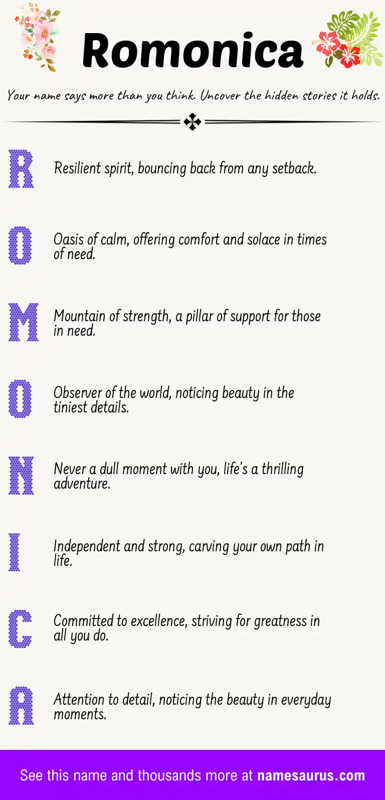 Acrostic poem about Romonica.