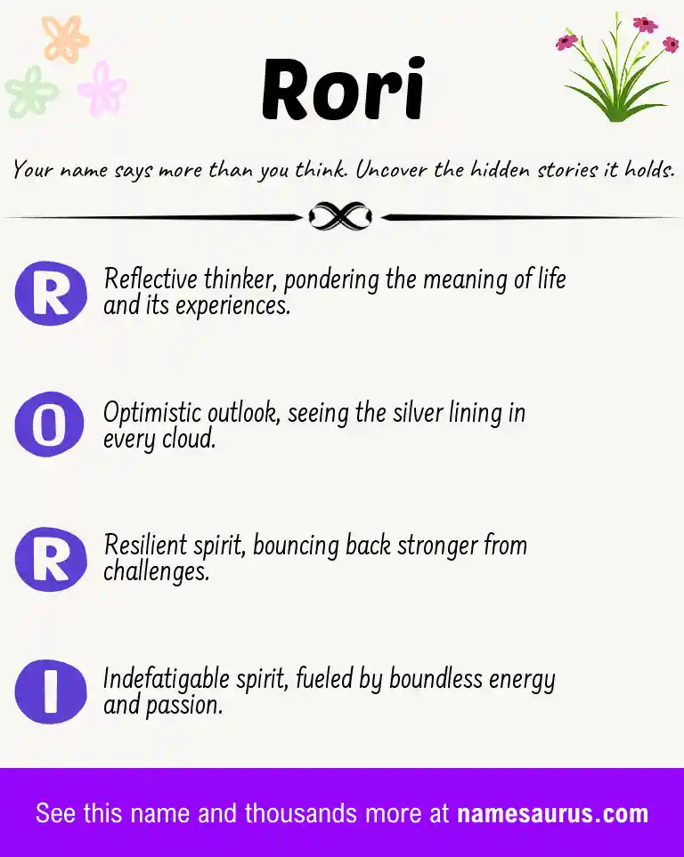 Acrostic poem about Rori.