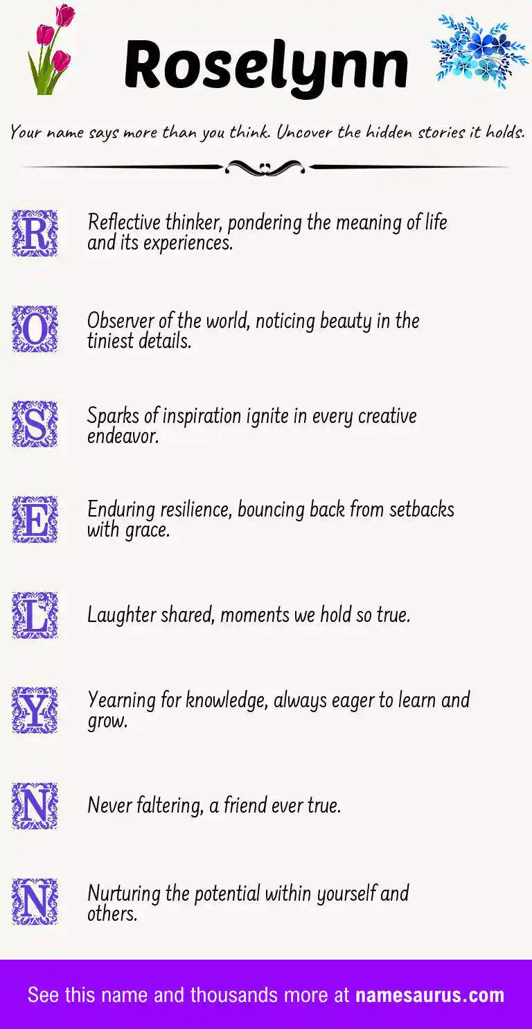 Acrostic poem about Roselynn.