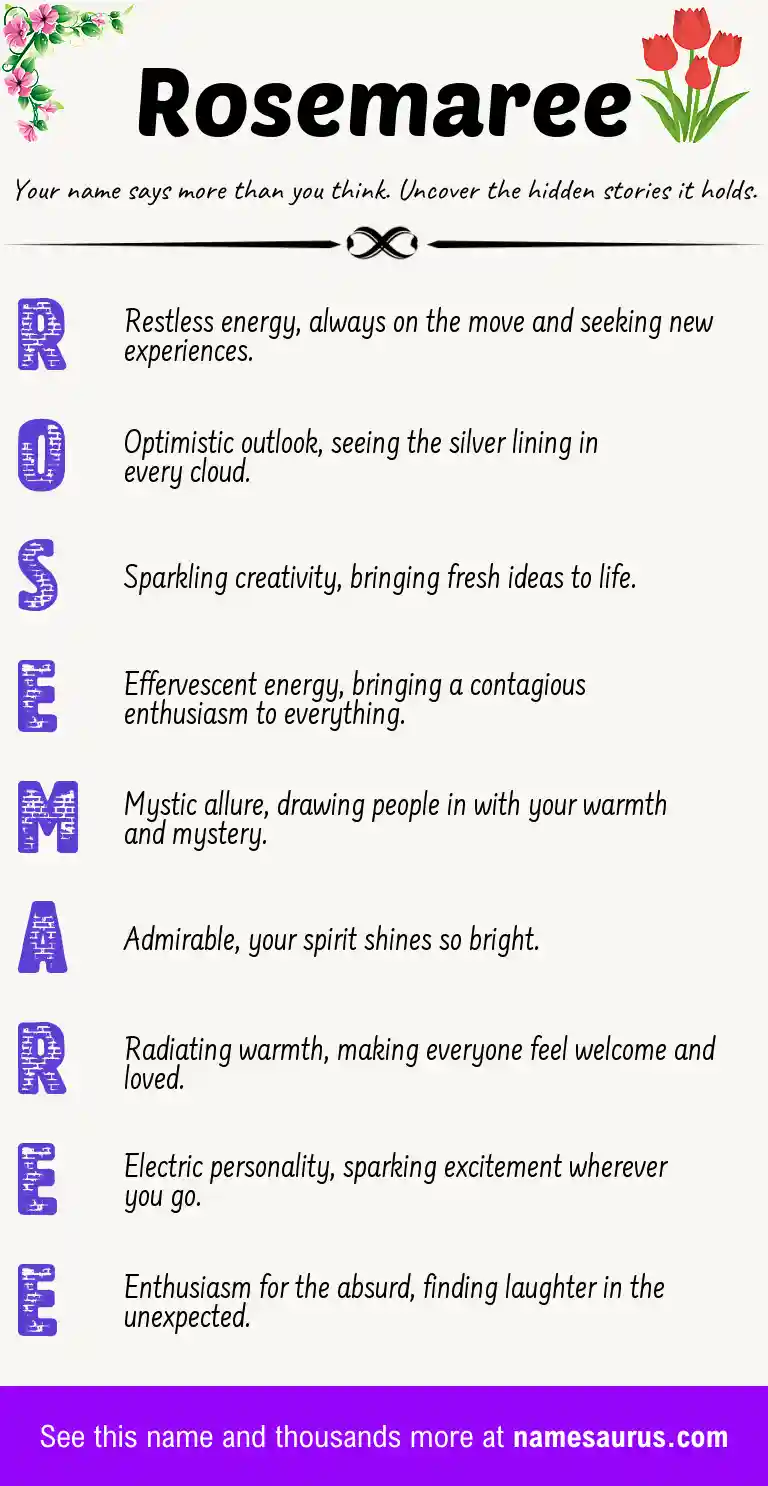 Acrostic poem about Rosemaree.