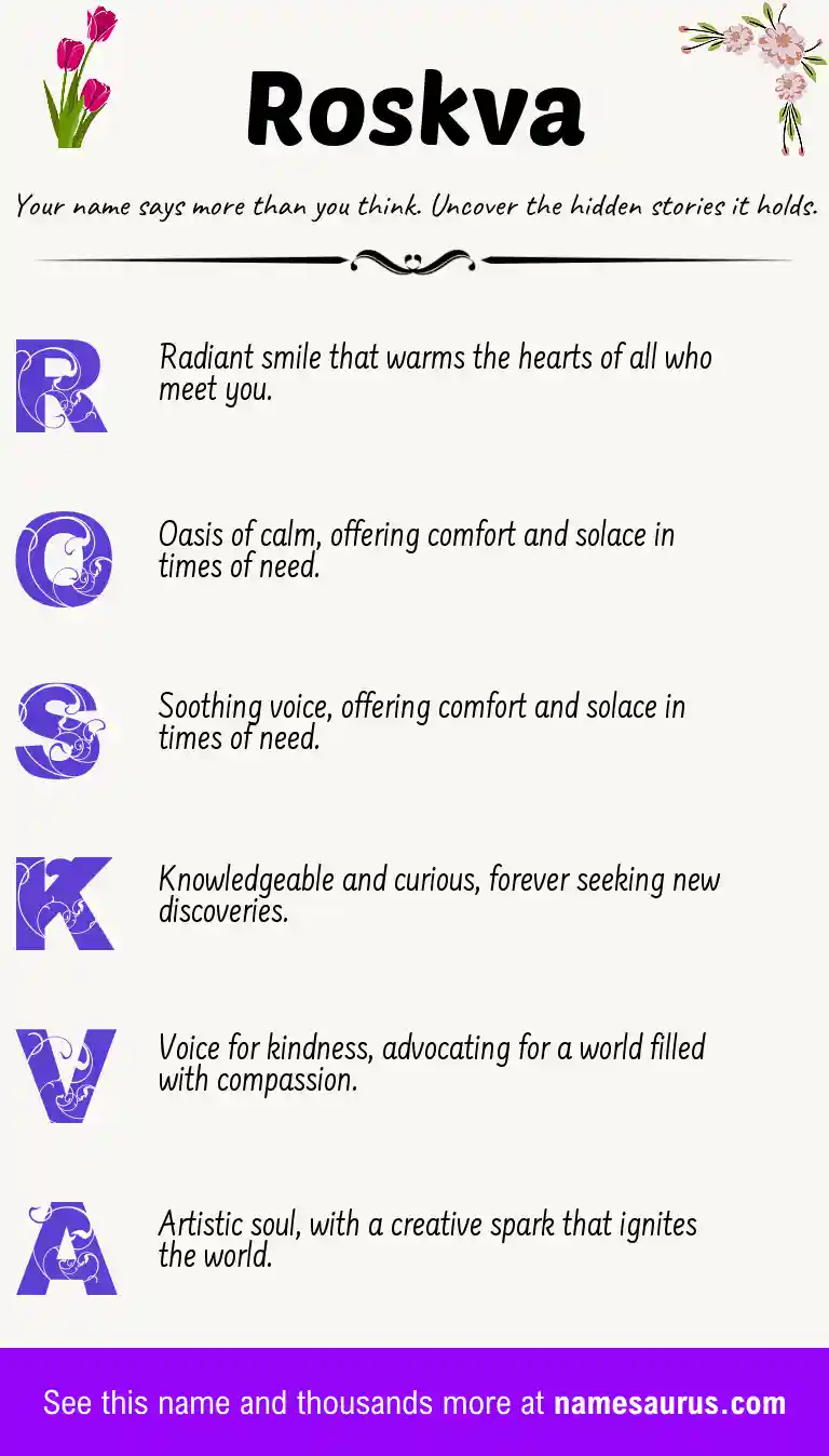 Acrostic poem about Roskva.
