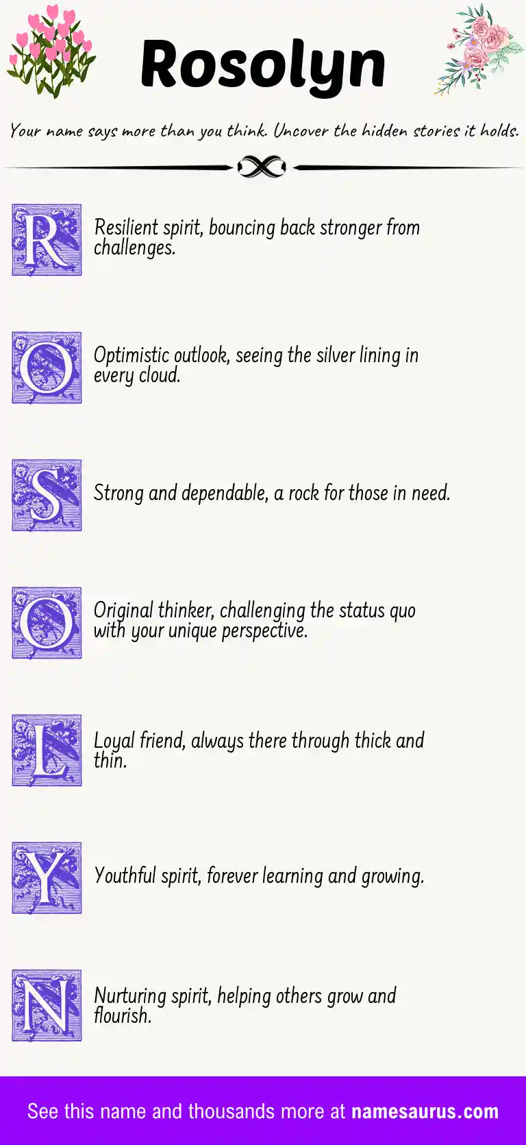 Acrostic poem about Rosolyn.
