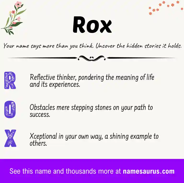 Acrostic poem about Rox.