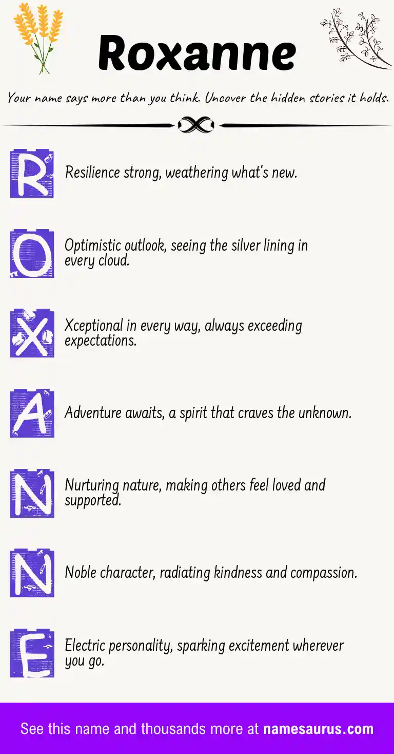 Acrostic poem about Roxanne.