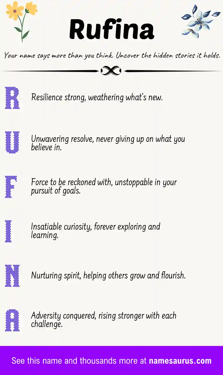 Acrostic poem about Rufina.