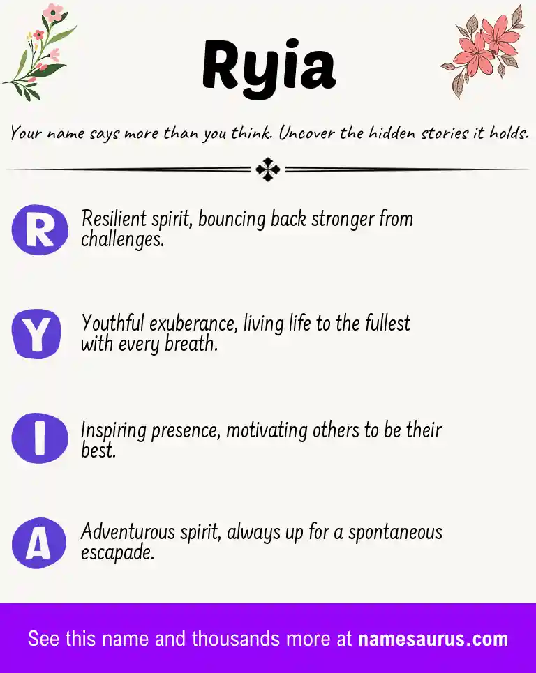 Acrostic poem about Ryia.