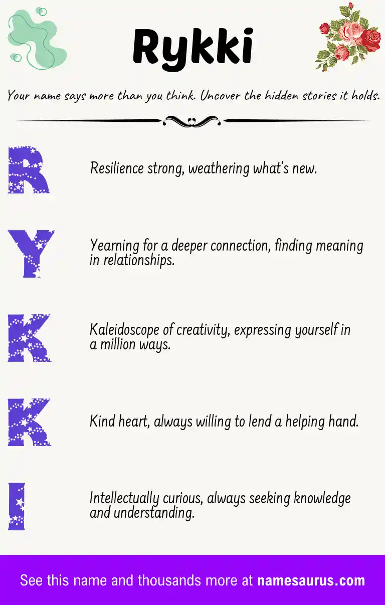 Acrostic poem about Rykki.