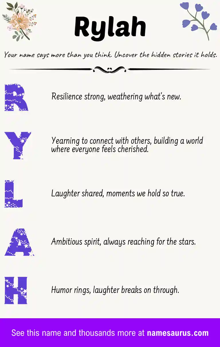 Acrostic poem about Rylah.