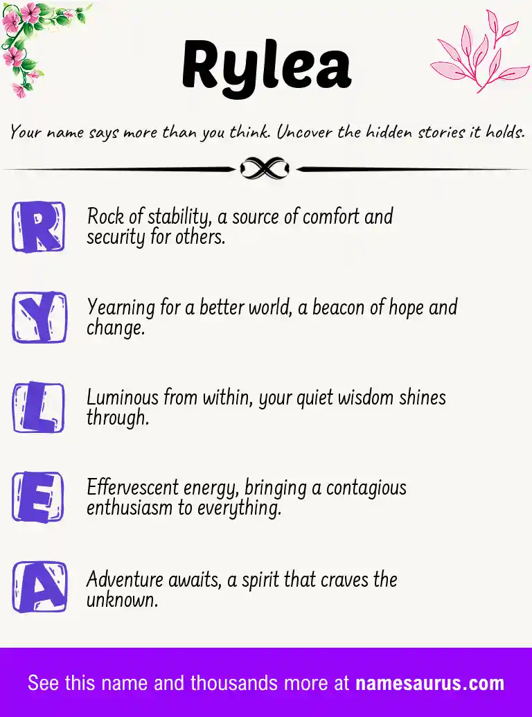 Acrostic poem about Rylea.