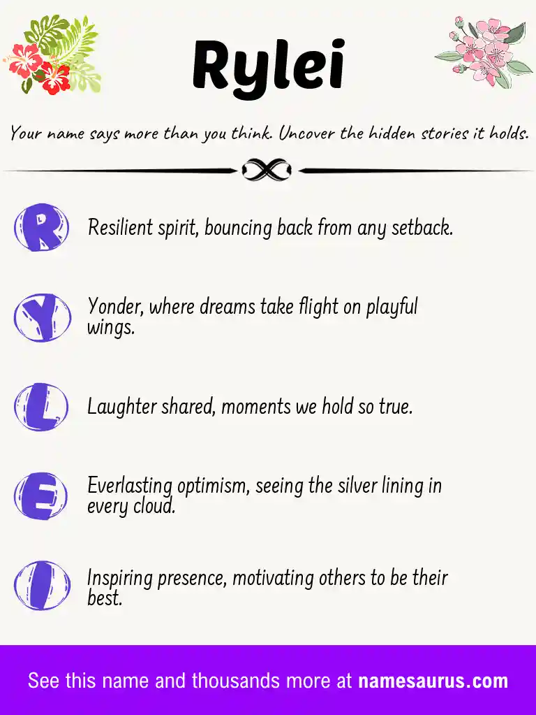Acrostic poem about Rylei.