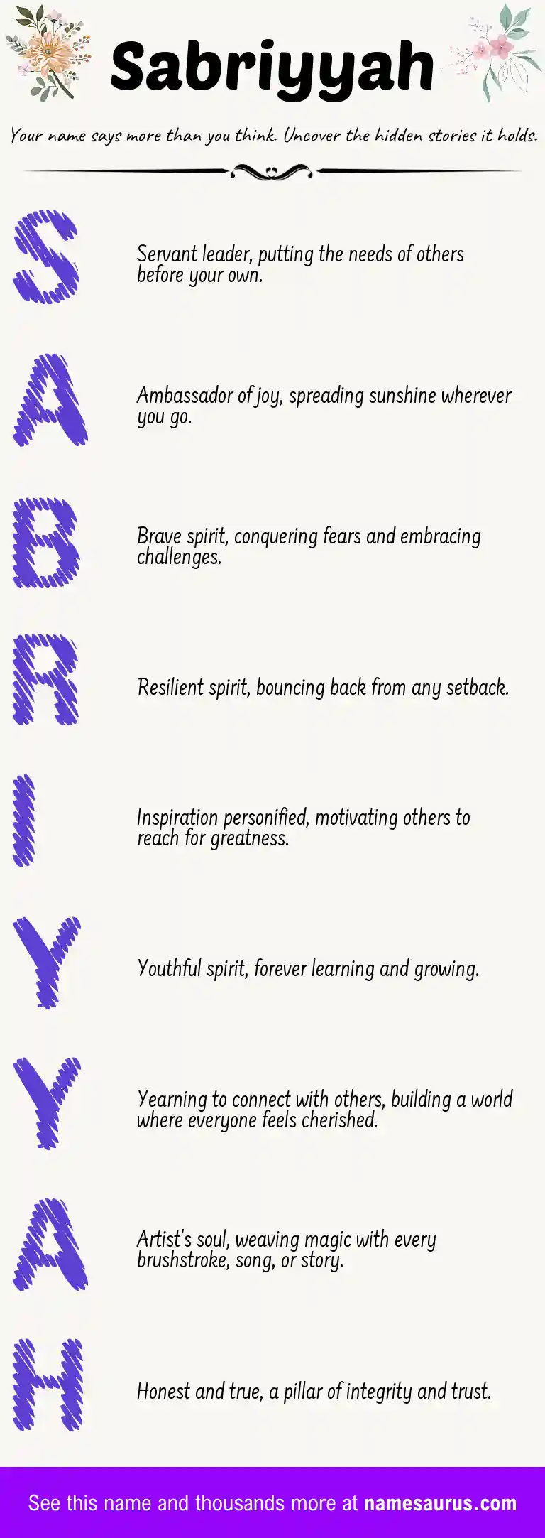 Acrostic poem about Sabriyyah.