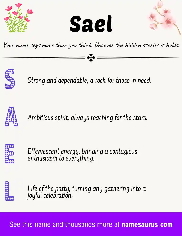 Acrostic poem about Sael.