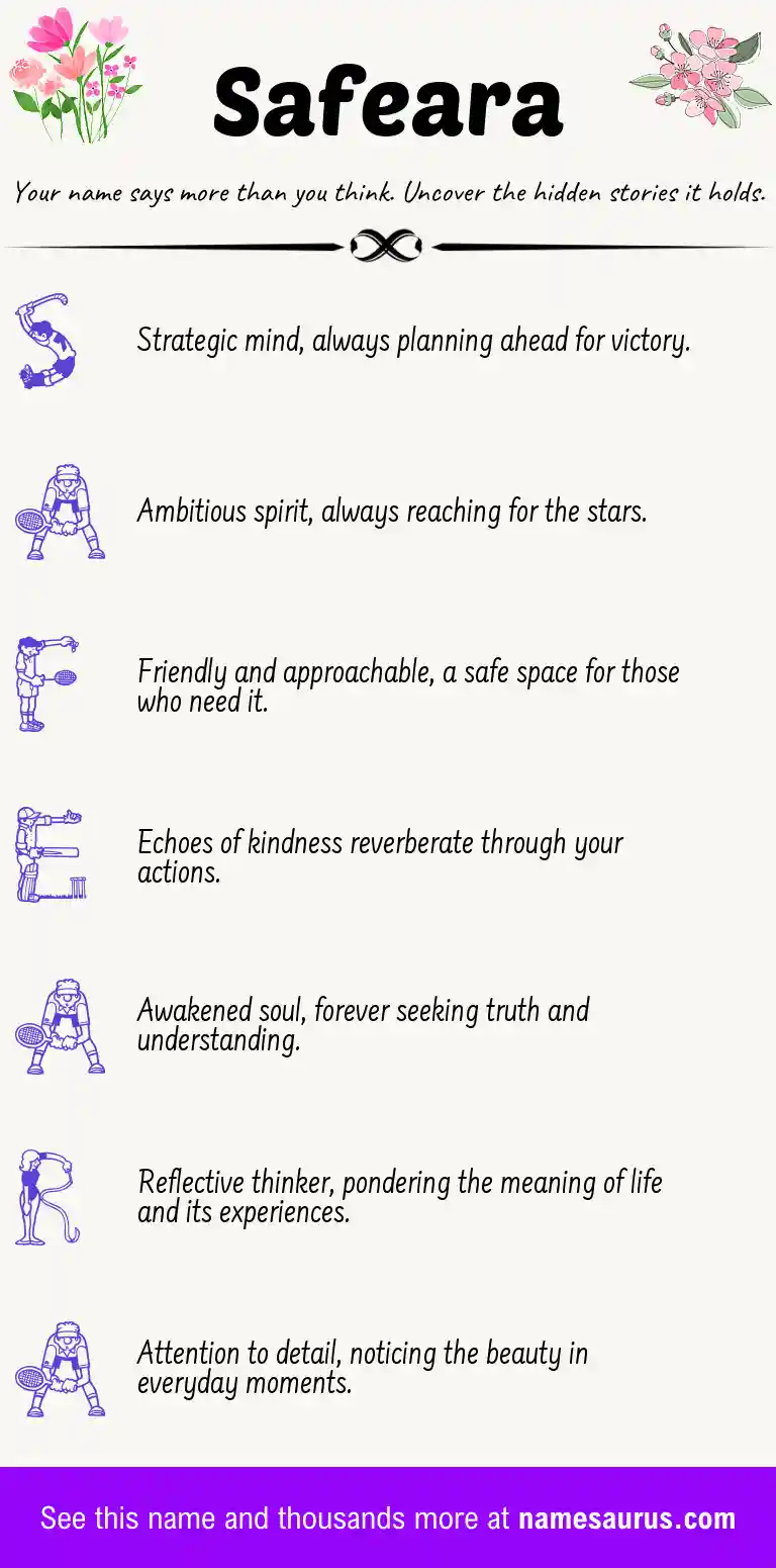 Acrostic poem about Safeara.